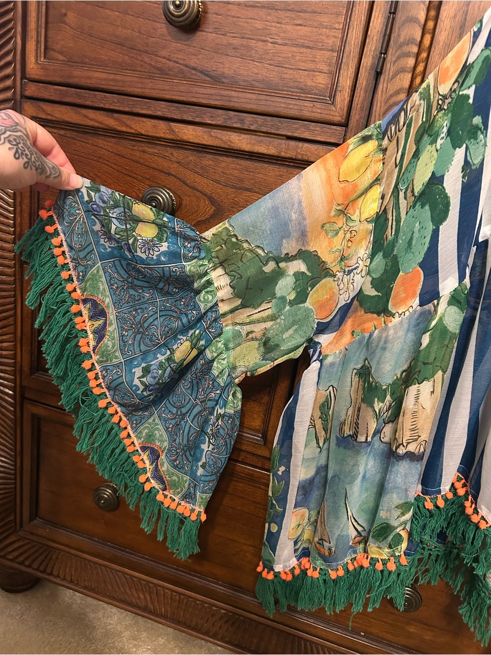 NWOT Antica Sartoria BY Giacomo Porcellana Beach Coverup OS - Picture 7 of 11
